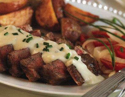 Chunky Bleu Strip Steak