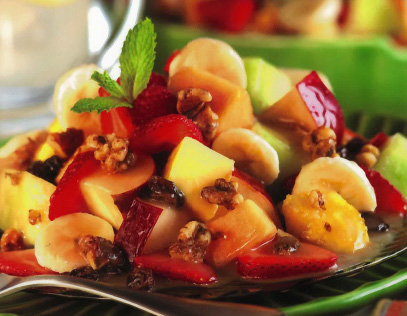 Fresh Fruit Salad with Raspberry Vinaigrette