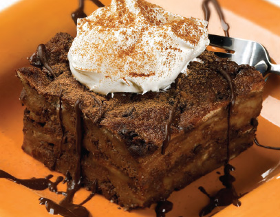 Triple Chocolate Bread Pudding