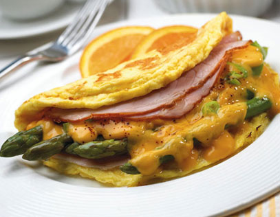 Ham & Asparagus Omelette