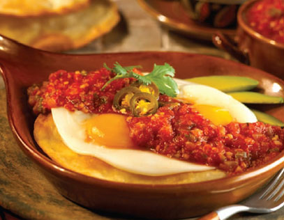 Huevos Rancheros with Roasted Tomato Salsa