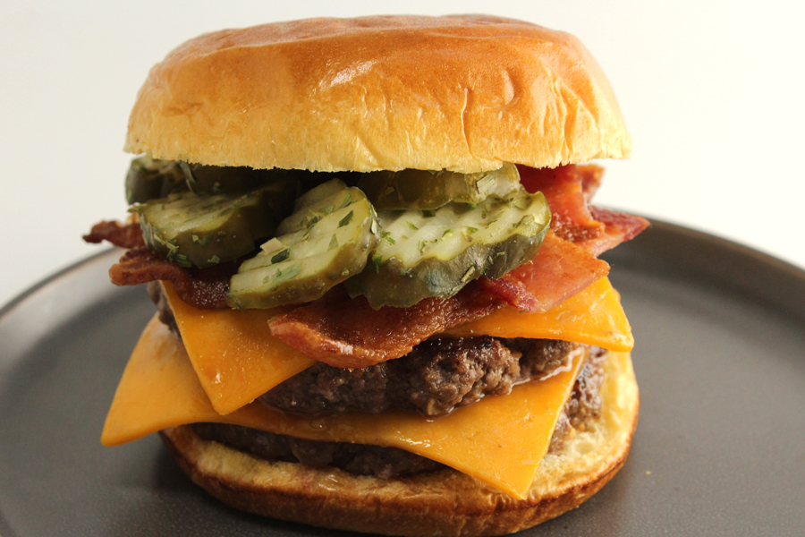 CheddaBacon Ranch Pickle Burger